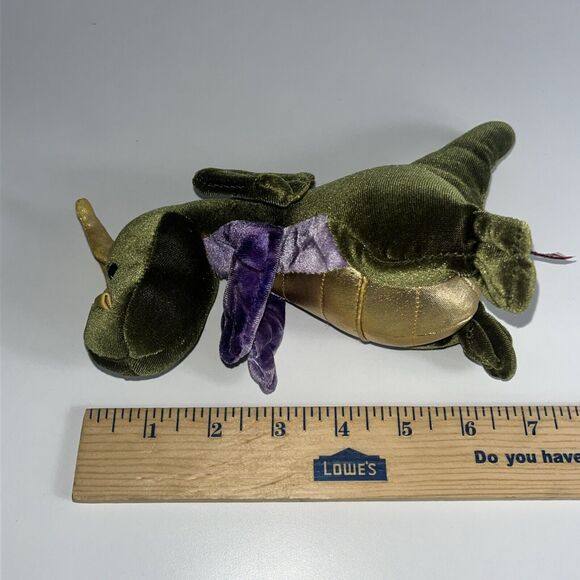 Douglas Green Dragon Plush Stuffed Animal, Sparkled And Mystical 7” - Picture 6 of 6